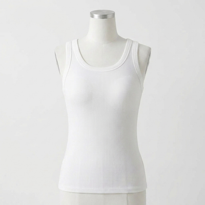 Avouria's Ribbed Cotton Built-In Bra Tank
