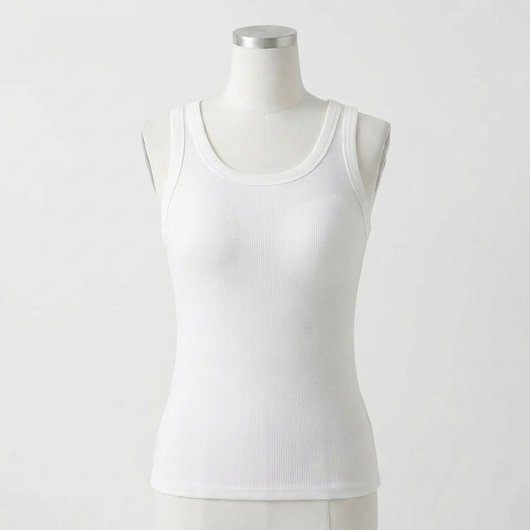 Avouria's Ribbed Cotton Built-In Bra Tank